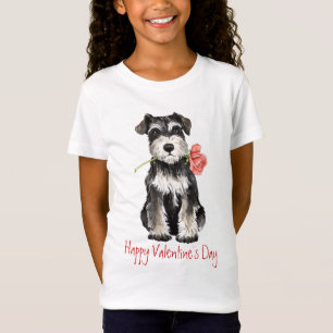 Camiseta Mini Schnauzer subió tarjeta del día de San