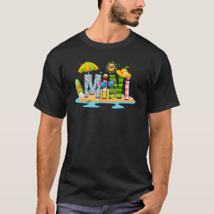 Camiseta Mini Summer Vacation Beach Mating Family Trip Mo