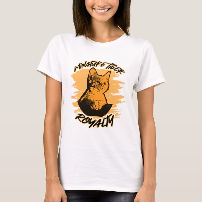 Camiseta Mini Tiger Royalty Funny Feline Cat Lover Humor (Anverso)
