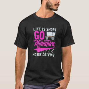 Camiseta Miniatura de la carreta de conducción de caballos 