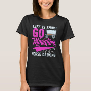 Camiseta Miniatura de la carreta de conducción de caballos 