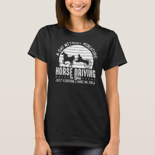 Camiseta Miniatura de la carreta de conducción de caballos