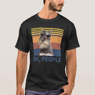 Camiseta Miniatura Retro Schnauzer Ew People Ministra