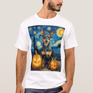 Camiseta Miniature Pinscher Perro Lindo Halloween Jack O La