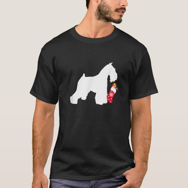 Camiseta Miniature Schnauzer Christmas Stocking Stuffer Dog (Anverso)