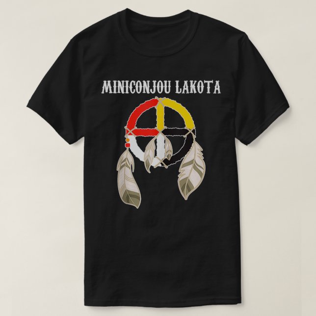 Camiseta Miniconjou Lakota Sioux South Dakota Medicine Whee (Diseño del anverso)