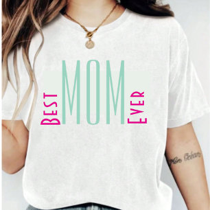 Camiseta mínima para la mejor tipografía de mamá