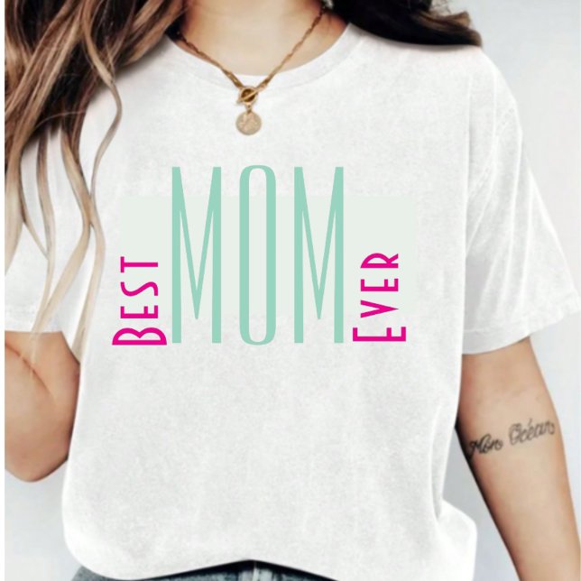 Camiseta mínima para la mejor tipografía de mamá (Subido por el creador)