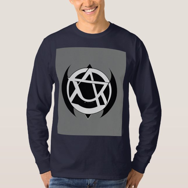 Camiseta Minimal Anarchy Symbol – Black & White Circle-A Lo (Anverso)