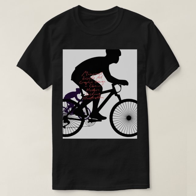 Camiseta Minimal Bicycle Art  (Diseño del anverso)