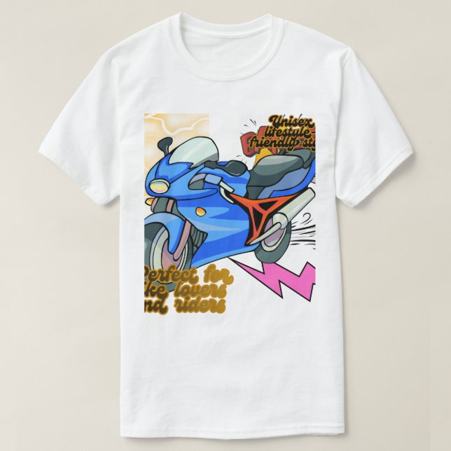 Camiseta Minimal Bike Art Graphic – Modern Motorcycle (Diseño del anverso)