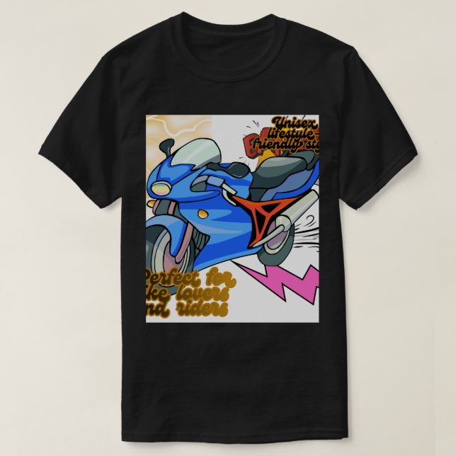 Camiseta Minimal Bike Art Graphic – Modern Motorcycle (Diseño del anverso)