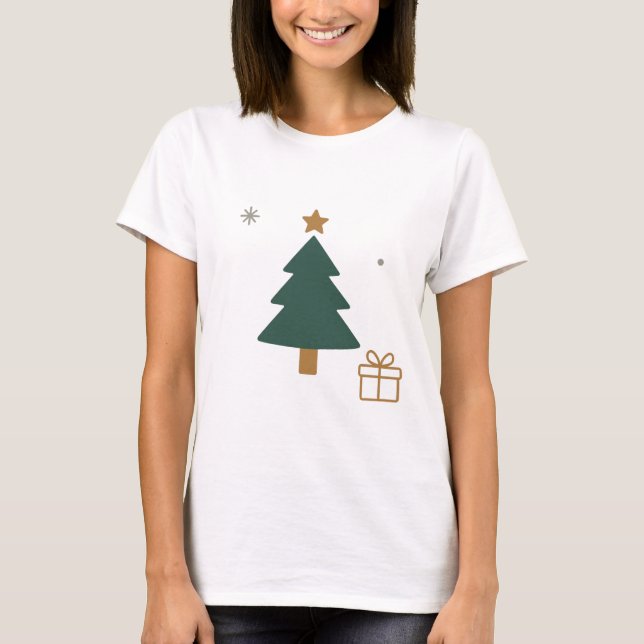 Camiseta Minimal Christmas Tree – Simple Holiday Design (Anverso)