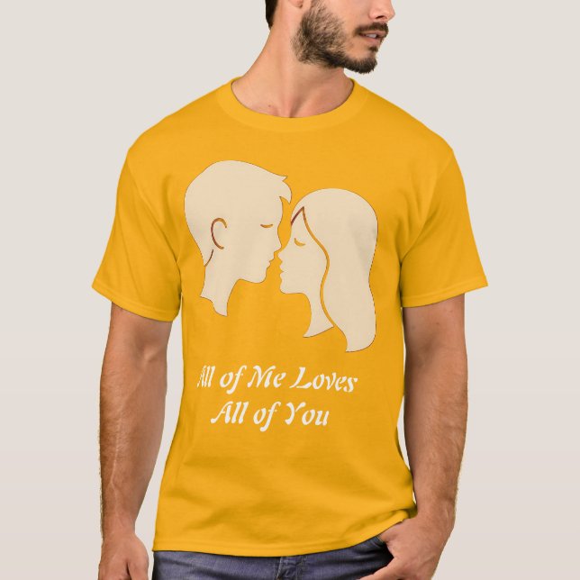 Camiseta Minimal Couple Silhouette Happy Valentines Day (Anverso)