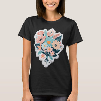 Camiseta Minimal Floral Line Art