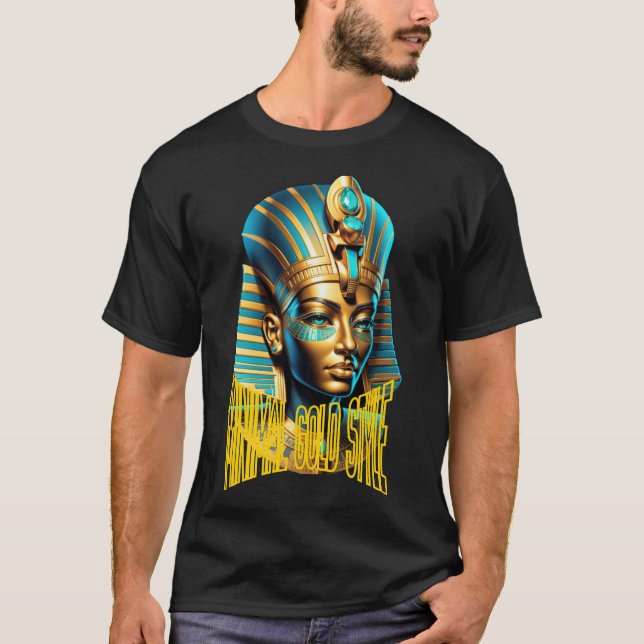 Camiseta Minimal Gold Anubis – Ropa Urbana de Lujo (Anverso)