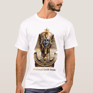 Camiseta Minimal Gold Anubis – Streetwear de Lujo