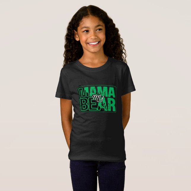Camiseta Minimal Mama Bear Typography Art (Anverso completo)