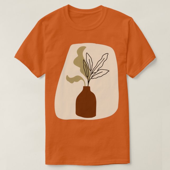 Camiseta Minimal Modern Terraccota Pottery Abstract Shape D (Diseño del anverso)