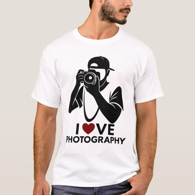 Camiseta Minimal Red Heart Love Design photo Men’s T-Shirt (Anverso)