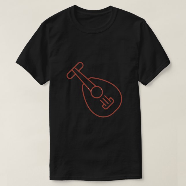 Camiseta Minimal Ukulele Music Lover T-Shirt. (Diseño del anverso)