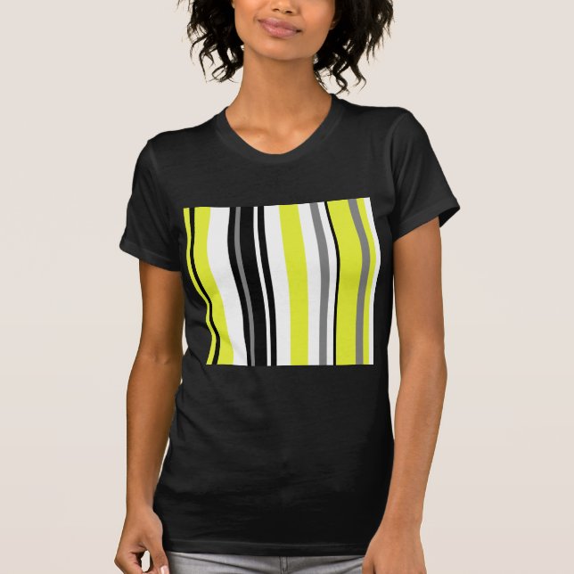 Camiseta Minimalismo Amarillo Rayas Negras (Anverso)