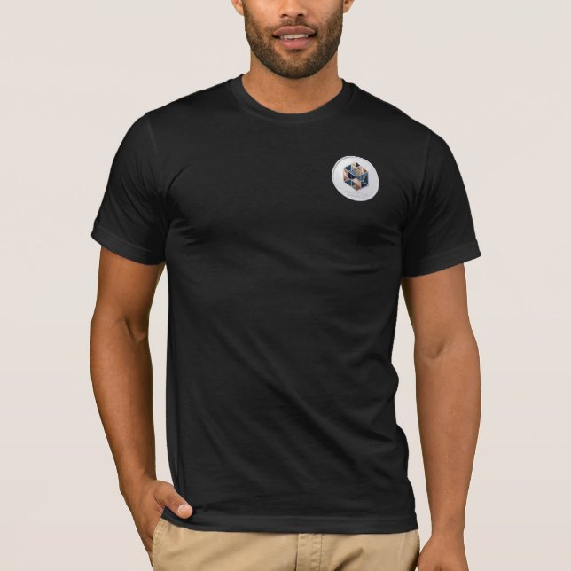 Camiseta Minimalismo Arquitectónico | Geométrico Negro Prem (Anverso)