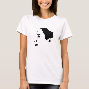 Camiseta Minimalismo Chica Esbozo facial Dama poder
