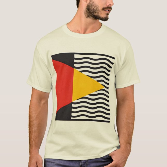 Camiseta Minimalist Bauhaus Geometric Abstract Art Square  (Anverso)