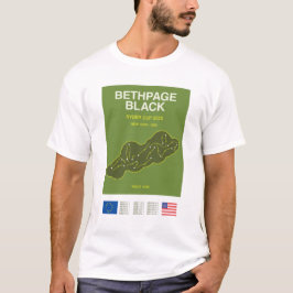 Camiseta Minimalist Bethpage Black Ryder Cup Line Print Tee