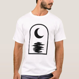 Camiseta Minimalist Celestial Moon and Water