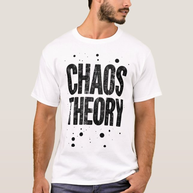 Camiseta Minimalist Chaos Theory Typography (Anverso)
