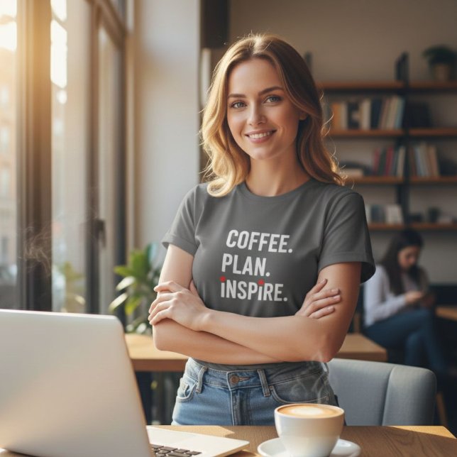 Camiseta Minimalist Coffee Plan Inspire Shirt (Subido por el creador)