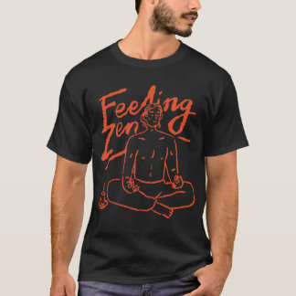 Camiseta Minimalist Feeling Zen Hand-Drawn Meditation Yoga 