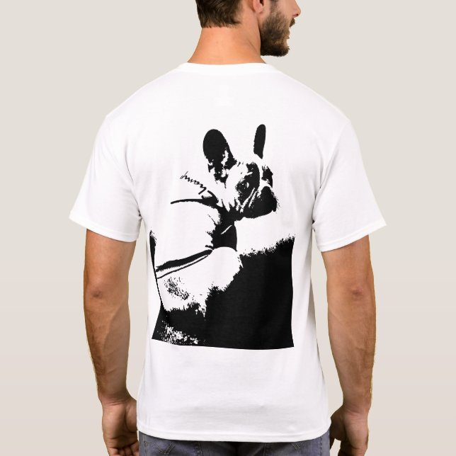 Camiseta Minimalist French Bulldog Silhouette – Bold Black  (Reverso)