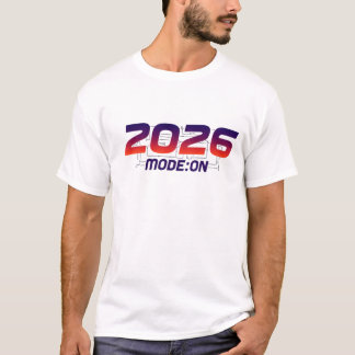 Camiseta Minimalist futuristic font: ‘2025 MODE: ON’, glowi