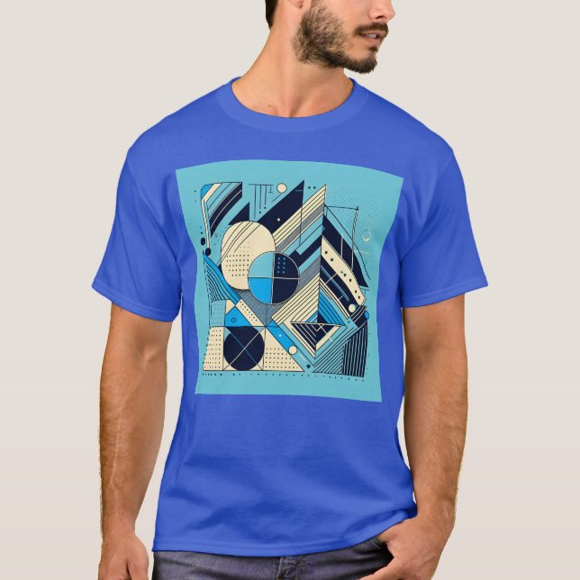 Camiseta Minimalist Geometric Shapes Retro Style gift (Anverso)