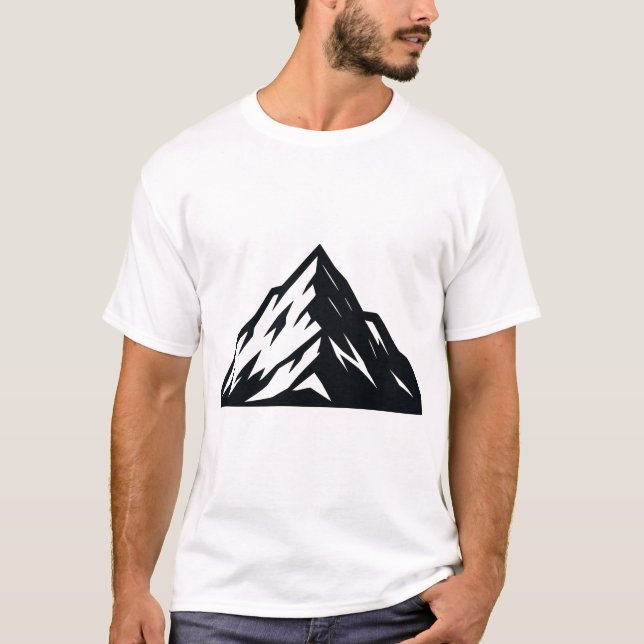 Camiseta Minimalist Mountain Vector | Outdoor Nature Aesthe (Anverso)