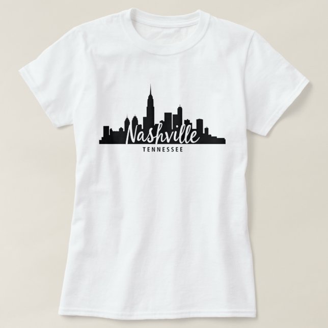 Camiseta Minimalist Nashville Skyline, Tennessee City   (Diseño del anverso)