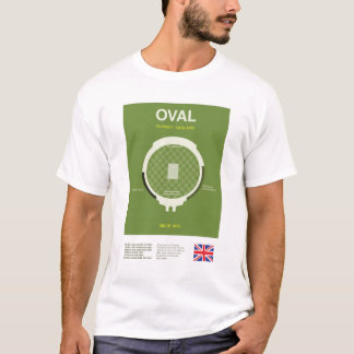 Camiseta Minimalist Oval Cricket Ground Line Print Tee