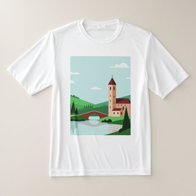 Camiseta Minimalist pastoral landscape (Distribución)