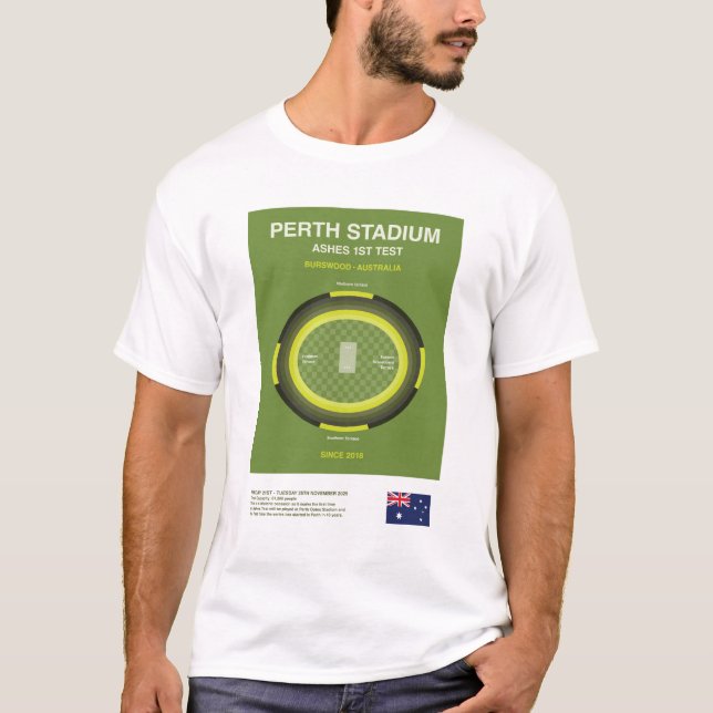 Camiseta Minimalist Perth Cricket Ground Line Print Tee (Anverso)
