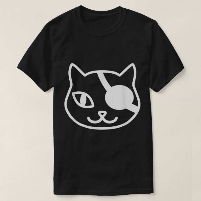Camiseta Minimalist Pirate Cat Line Art (Diseño del anverso)