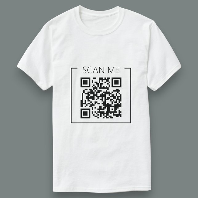 Camiseta Minimalist QR Code Scan Me Business (Subido por el creador)