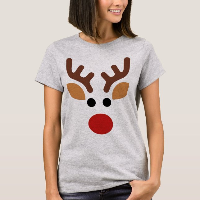 Camiseta Minimalist Rudolph Reindeer (Anverso)