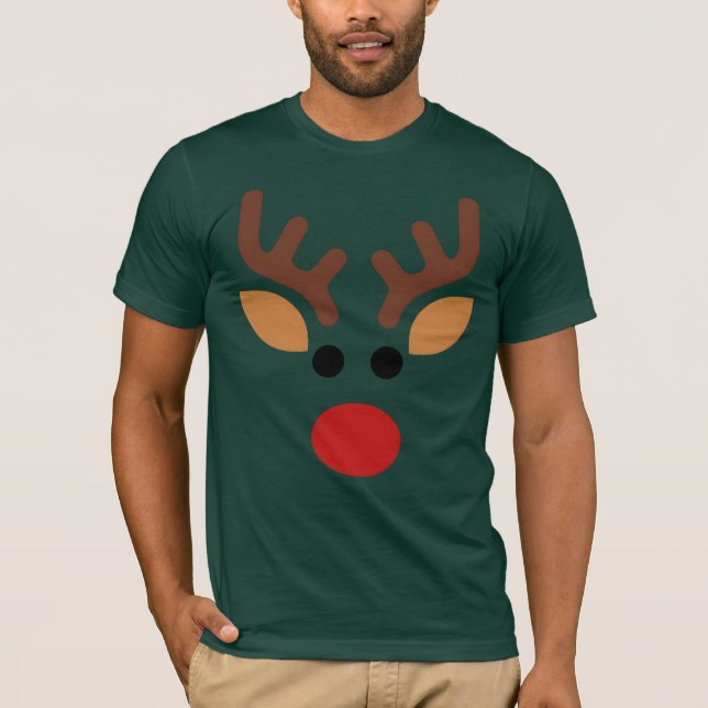 Camiseta Minimalist Rudolph Reindeer (Anverso)