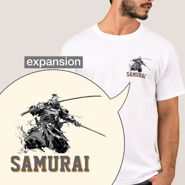 Camiseta Minimalist Samurai Pocket Size Graphic Custom (Subido por el creador)