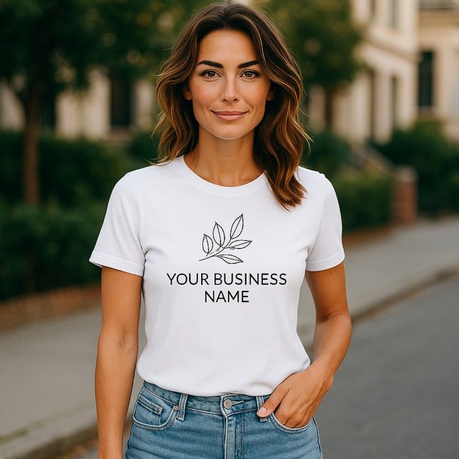 Camiseta Minimalist Small Business Botanical White (Subido por el creador)