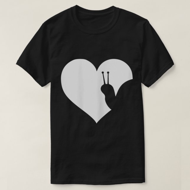 Camiseta Minimalist Snail Heart Design (Diseño del anverso)