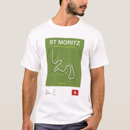 Camiseta Minimalist St Moritz Bobsleigh Line Print Tee